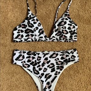 Leopard high waisted bikini